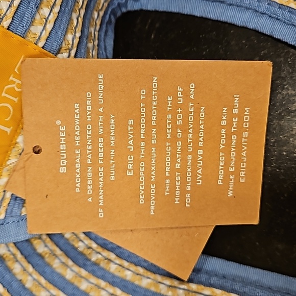 💕ERIC JAVITS💕 Brooke Packable Squishee Visor ~ UPF50+ Blue Mix One Size NWT - Picture 14 of 14